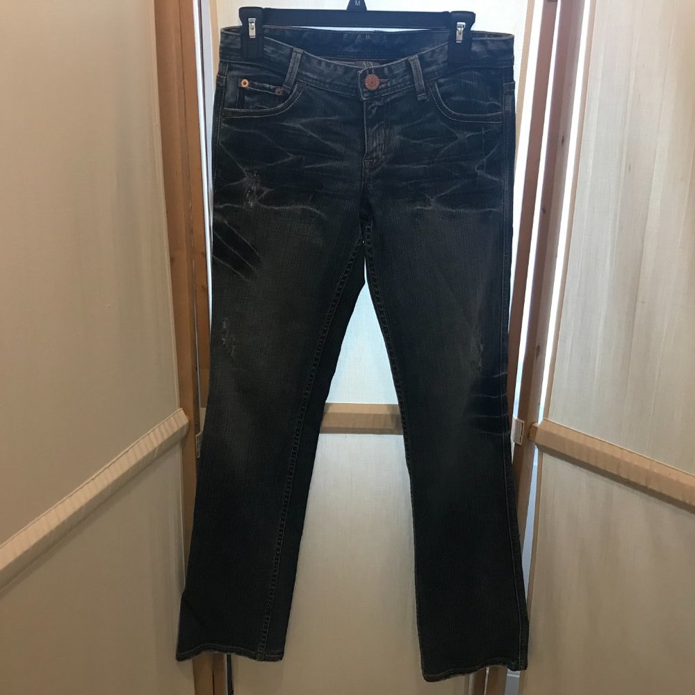 ARMANI EXCHANGE Sz 4 Short Light Destroy Blue Jeans